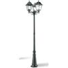 Sovil AMALFI LAMPIONE ALTO 210 CM IN ALLUMINIO 3 LUCI NERO LANTERNE CLASSICE DI SOVIL