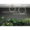 ONDALUCE CICIRIELLO ACROBAT PLAFONIERA MODERNA CON CERCHIO GRANDE LED 42W NERA, SILVER O ORO DIMMERABILE