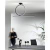 ONDALUCE CICIRIELLO ACROBAT PLAFONIERA MODERNA CON CERCHIO MEDIO LED 35W NERA O ORO DIMMERABILE