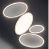 ONDALUCE CICIRIELLO RICE PLAFONIERA GRANDE MODERNA 4 ANELLI LED 35W LUCE 3000K DIMMERABILE METALLO ORO