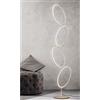 ONDALUCE CICIRIELLO RICE PIANTANA MODERNA 4 ANELLI LED 38W LUCE 3000K DIMMERABILE METALLO ORO