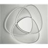 ONDALUCE CICIRIELLO ROSE PLAFONIERA GRANDE D75 CM IN METALLO ORO O SILVER LED 80W DIMMERABILE MODERNA