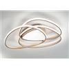 ONDALUCE CICIRIELLO ROSE PLAFONIERA MEDIA D65 CM IN METALLO SILVER O ORO LED 75W DIMMERABILE MODERNA