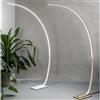 ONDALUCE CICIRIELLO KEEP PIANTANA AD ARCO MODERNA LED 30W LUCE 3000K DIMMERABILE IN METALLO BIANCO,NERO O ORO