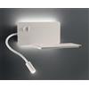 ONDALUCE CICIRIELLO FLAT APPLIQUE LATO SINISTRO PORTA USB, CARICATORE WIRELESS,SPOT ORIENTABILE PER CAMERA DA LETTO