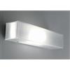 Illuminando CUBIC PARETE/SOFFITTO LAMPADA IN VETRO BIANCO LATTE LUCIDO 2XE27