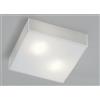 Illuminando CUBIC PLAFONIERA PICCOLA 30x30 CM IN VETRO BIANCO LATTE LUCIDO