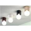 ONDALUCE CICIRIELLO BOW PLAFONIERA PICCOLA ROTONDA MODERNA CON LAMPADINA A VISTA E27 DISPONIBILE IN 4 COLORI