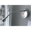 Illuminando ZIP LED INTEGRATO DA 2W CON FLESSIBILE IN METALLO CROMATO