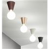ONDALUCE CICIRIELLO FOG PLAFONIERA PICCOLA A PIRAMIDE MODERNA CON LAMPADINA A VISTA E27 DISPONIBILE IN 4 COLORI