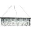 ONDALUCE CICIRIELLO BATIDA SOSPENSIONE MODERNA 6 LUCI CROMO L87 CM CON PENDAGLI DECORATIVI IN CRISTALLO
