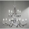 ONDALUCE CICIRIELLO 1306 LAMPADARIO CLASSICO A CANDELABRO 12 LUCI VETRO SOFFIATO E CRISTALLO 5 FINITURE