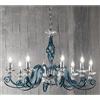 ONDALUCE CICIRIELLO 1306 LAMPADARIO CLASSICO A 8 LUCI IN VETRO SOFFIATO E CRISTALLO 5 FINITURE COLORE DI ONDALUCE