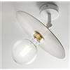 Illuminando PUB PLAFONIERA MODERNA METALLO BIANCO E PIATTO D30 CM 3 COLORI MADE IN ITALY