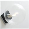Illuminando PALLINA PLAFONIERA/APPLIQUE IN METALLO 3 COLORI E SFERA D14 CM IN VETRO TRASPARENTE O SATINATO