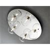 Illuminando PALLINA PLAFONIERA D60 ROTONDA 5 LUCI IN METALLO CON SFERE IN VETRO TRASPARENTE O SATINATO