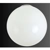 Illuminando SFERA GRANDE PLAFONIERA IN VETRO BIANCO LUCIDO MONTATURA CROMO DIAMETRO 40 CM