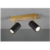 TRIO LIGHTING MARLEY FARETTO DA SOFFITTO METALLO ORO CON 2 SPOT ORIENTABILI NERI ATTACCO 2XGU10