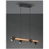 TRIO LIGHTING MARLEY SOSPENSIONE IN LEGNO E METALLO CON 4 SPOT ORIENTABILI ATTACCO 4XGU10