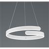RL PARMA SOSPENSIONE MODERNA D50 CM BIANCA O CROMO LED 37W LUCE 4000K DIMMERABILE