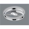 RL PARMA PLAFONIERA CIRCOLARE MODERNA D50 CM FINITURA BIANCA O CROMO LED 37W LUCE 4000K DIMMERABILE