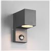 TRIO LIGHTING ROYA APPLIQUE CUBO DA ESTERNI IP44 SENSORE DI MOVIMENTO ANTRACITE ATTACCO GU10