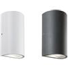 Sovil TRUMP APPLIQUE IN ALLUMINIO DUE COLORI A LED INTEGRATO SOSTITUIBILE 12W IP54 LUCE 3000K-4000K