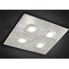 Familamp ASTRO PLAFONIERA 58X58 IN VETRO DECORO FOGLIA ORO,RAME O ARGENTO MADE IN ITALY