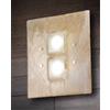 Familamp ASTRO PLAFONIERA 38X38 IN VETRO DECORO FOGLIA ORO,RAME O ARGENTO MADE IN ITALY