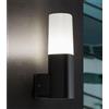 Sovil STEM APPLIQUE PER ESTERNO IN ALLUMINIO COLORE ANTRACITE E DIFFUSORE BIANCO LATTE