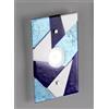 Familamp TRIGONO APPLIQUE 30x20 IN VETRO GRIGIO O AZZURRO MADE IN ITALY LAMPADINA GX53