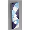 Familamp TRIGONO APPLIQUE 60x20 IN VETRO GRIGIO O AZZURRO MADE IN ITALY LAMPADINE 3XGX53