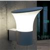 Sovil BELEN APPLIQUE IN ALLUMINIO CON DIFFUSORE BIANCO OPALINO COLORE GRIGIO ALLUMINIO O ANTRACITE