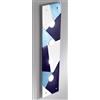 Familamp TRIGONO APPLIQUE 96x25 IN VETRO GRIGIO O AZZURRO MADE IN ITALY LAMPADINE 4XGX53