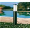 Sovil FIDEL PALO DA GIARDINO 2 MISURE IP65 IN ALLUMINIO DI COLORE NERO CON DIFFUSORE BIANCO OPALINO