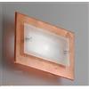 Familamp MANHATTAN APPLIQUE PICCOLA 30X20 IN VETRO DECORO FOGLIA ORO,RAME O ARGENTO MADE IN ITALY