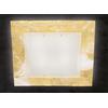 Familamp SAHARA PLAFONIERA CM 60X60 IN VETRO DECORO FOGLIA ORO O ARGENTO CLASSICA MADE IN ITALY