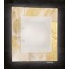 Familamp SAHARA PLAFONIERA CM 35x35 IN VETRO DECORO FOGLIA ORO O ARGENTO CLASSICA MADE IN ITALY