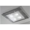 Familamp FENICE PLAFONIERA CM 58X58 IN VETRO DISPONIBILE 3 COLORI MODERNA MADE IN ITALY
