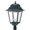 Sovil AMALFI LANTERNA TESTA PALO DIAMETRO 6 CM IN ALLUMINIO NERO DIFFUSORI IN VETRO