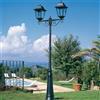 Sovil AMALFI LAMPIONE ESTERNO H308 DUE LANTERNE IN ALLUMINIO NERO DIFFUSORI IN VETRO