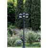 Sovil AMALFI LAMPIONE ESTERNO H308 TRE LANTERNE IN ALLUMINIO NERO DIFFUSORI IN VETRO
