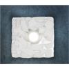 Familamp LODGE PICCOLA APPLIQUE 30x30 IN VETRO LAVORATO IN ITALIA DECORO FOGLIA ORO O ARGENTO