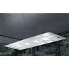 Familamp SAN MARCO SOSPENSIONE IN VETRO CM 96X35 CON DECORO FOGLIA ORO,ARGENTO O BIANCO MADE IN ITALY