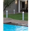 Sovil KUBE LED 7W INTEGRATO PALO IN ALLUMINIO H80 CM IP54 IN DUE COLORI BIANCO E ALLUMINIO