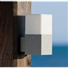 Sovil KUBE LED 7W INTEGRATO APPLIQUE IN ALLUMINIO H80 CM IP54 IN DUE COLORI BIANCO E ALLUMINIO