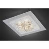 Familamp MIAMI PLAFONIERA CM 60x60 IN VETRO IN FOGLIA ORO O ARGENTO CON 7 DECORI MADE IN ITALY