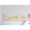 Familamp MIAMI SOSPENSIONE MODERNA IN VETRO IN FOGLIA ORO O ARGENTO CON 7 DECORI MADE IN ITALY