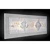 Familamp MIAMI APPLIQUE MODERNA 60X20 IN VETRO IN FOGLIA ORO O ARGENTO CON 7 DECORI MADE IN ITALY