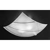 Familamp LINEA PLAFONIERA QUADRATA 48X48 IN VETRO BIANCO SATINATO CON DECORO NERO LAMPADINE 2XE27